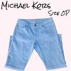 Michael Kors Izzy Cropped Skinny Jeans In a Sky Blue Hue Size 0P